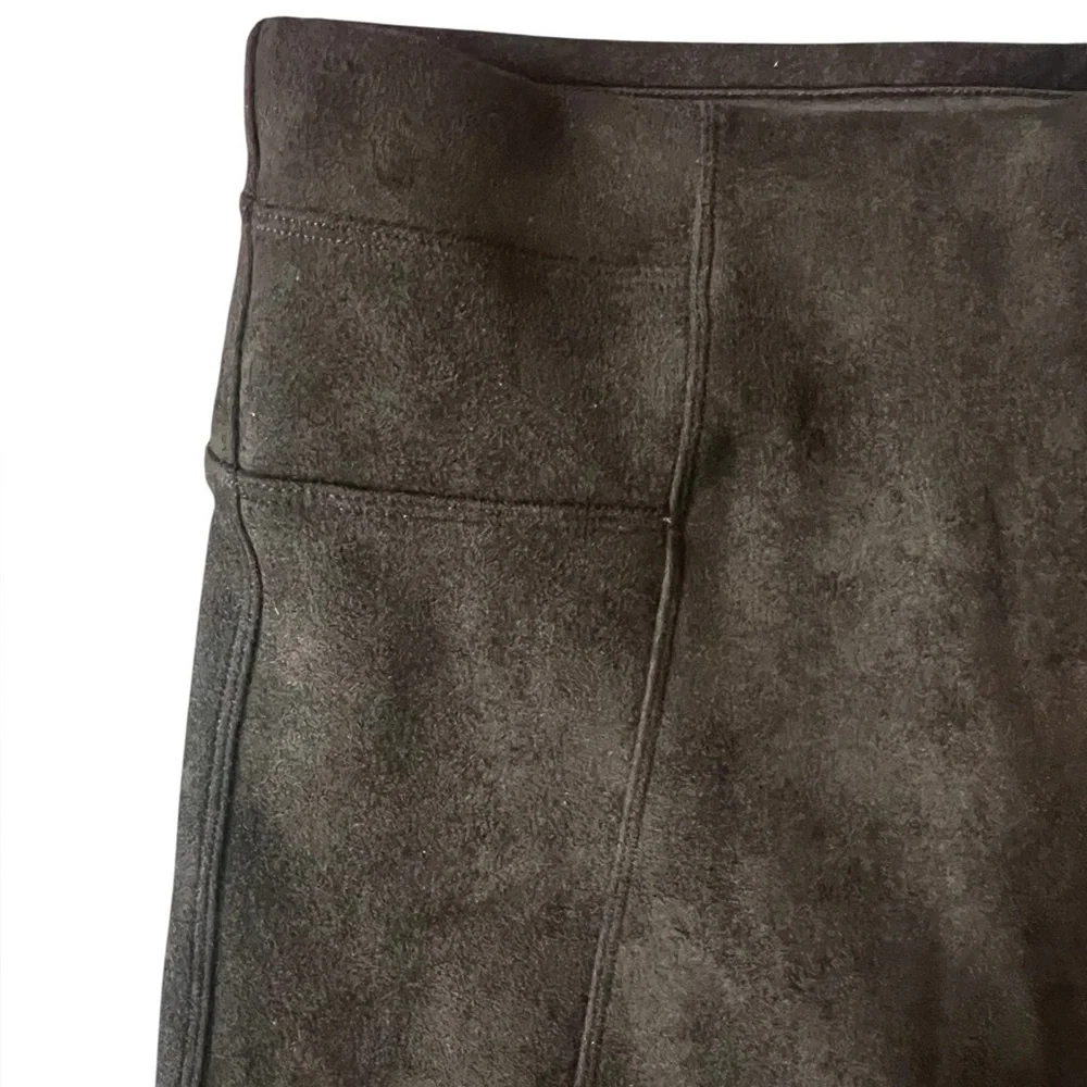 Spanx Classic Black High-Waist Leggings Faux Suede Leggings Medium - Picture 2 of 13